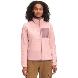 North Face Pink Snap-Front Mountain Sweatshirt